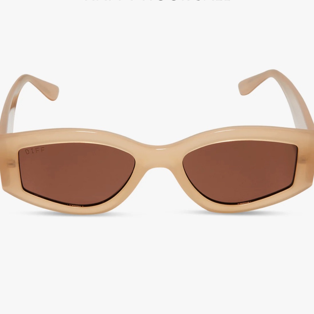 DIFF eyewear Kai sunglasses in milky nude - NWT